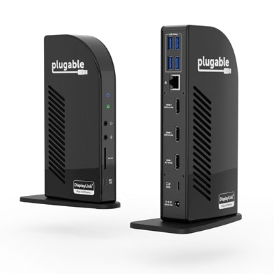 Plugable USB-C Triple 4K Docking Station 100W PD 13-Port Desktop