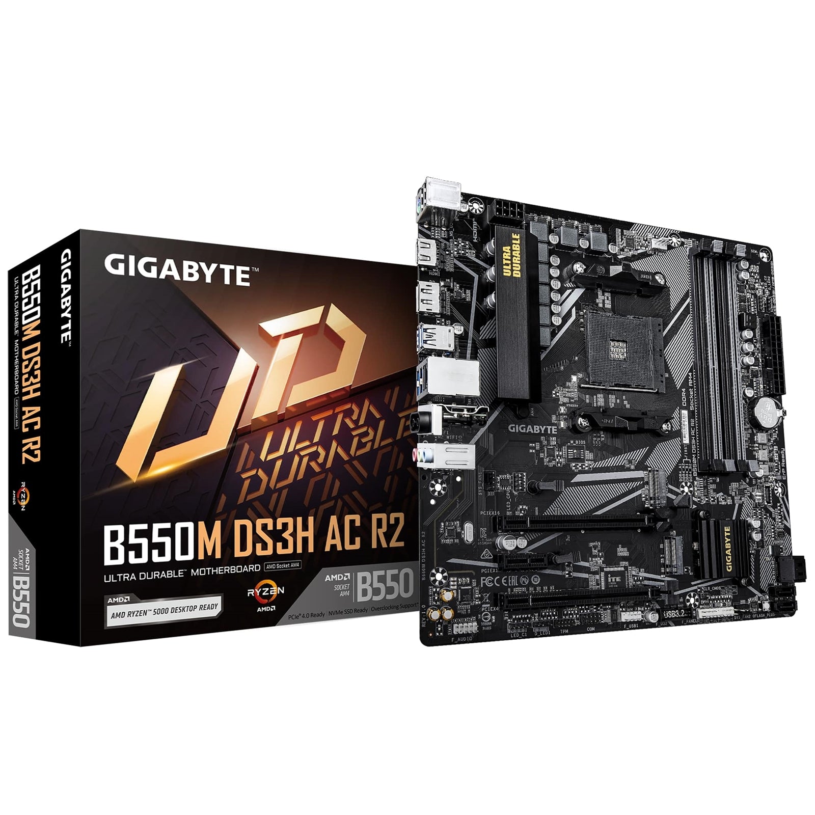 Gigabyte B550M DS3H AC R2 Micro ATX AM4 Motherboard WiFi 6