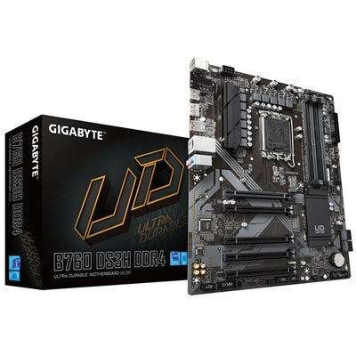 Gigabyte B760 DS3H DDR4 ATX Motherboard LGA1700 8+2+1 Phase VRM