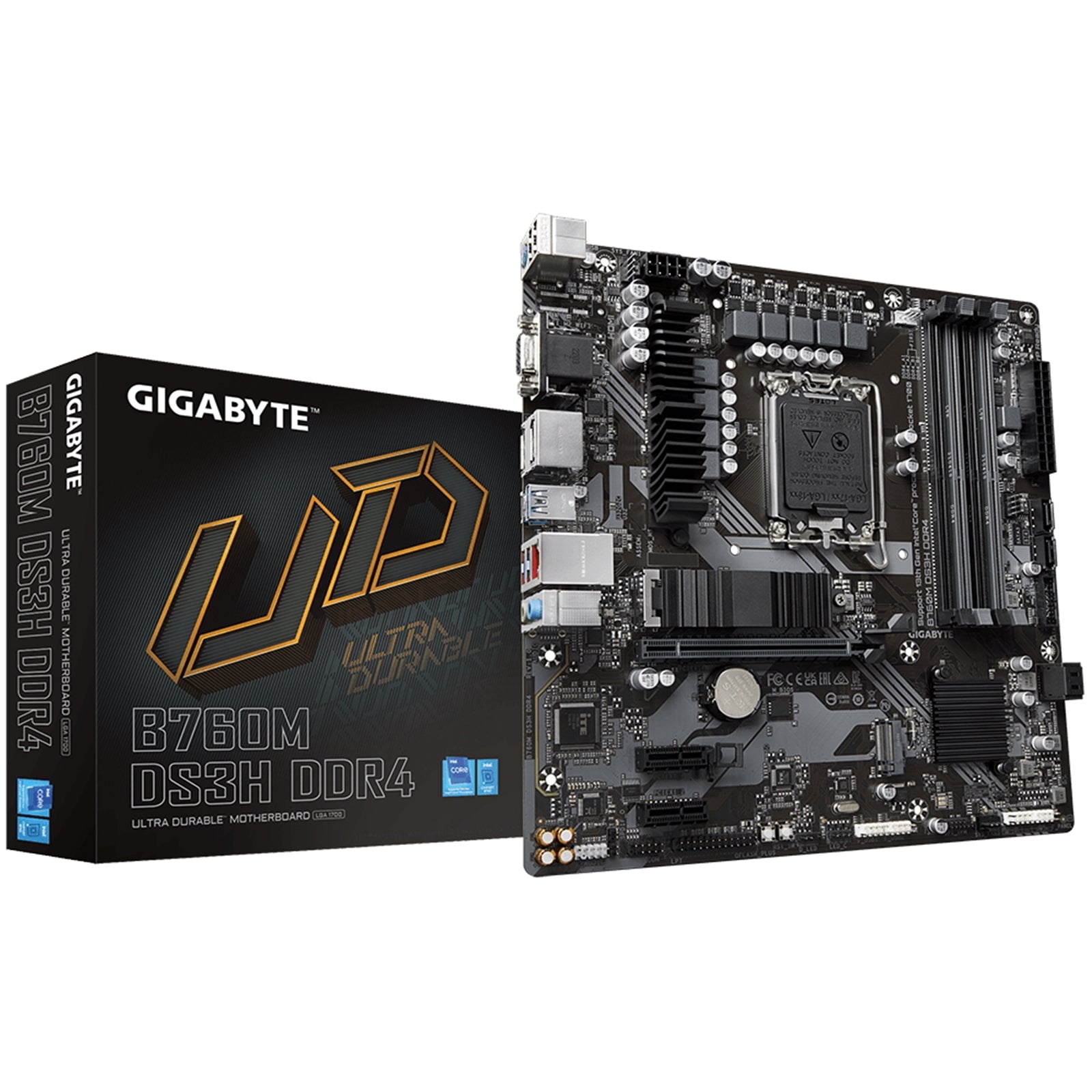 Gigabyte B760M DS3H DDR4 Micro-ATX Motherboard LGA1700 2.5GbE