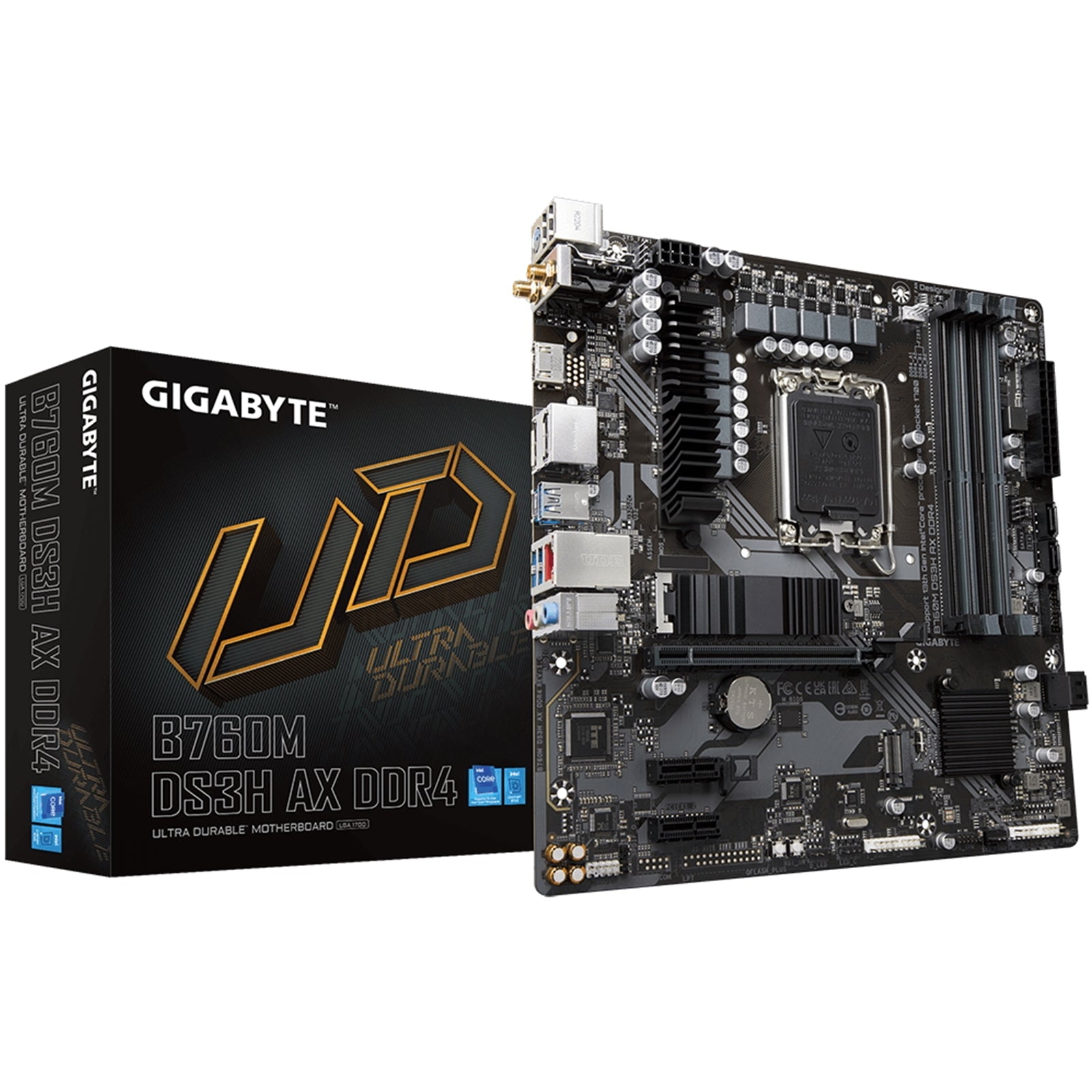 Gigabyte B760M DS3H AX DDR4 Micro-ATX Motherboard WiFi 6E