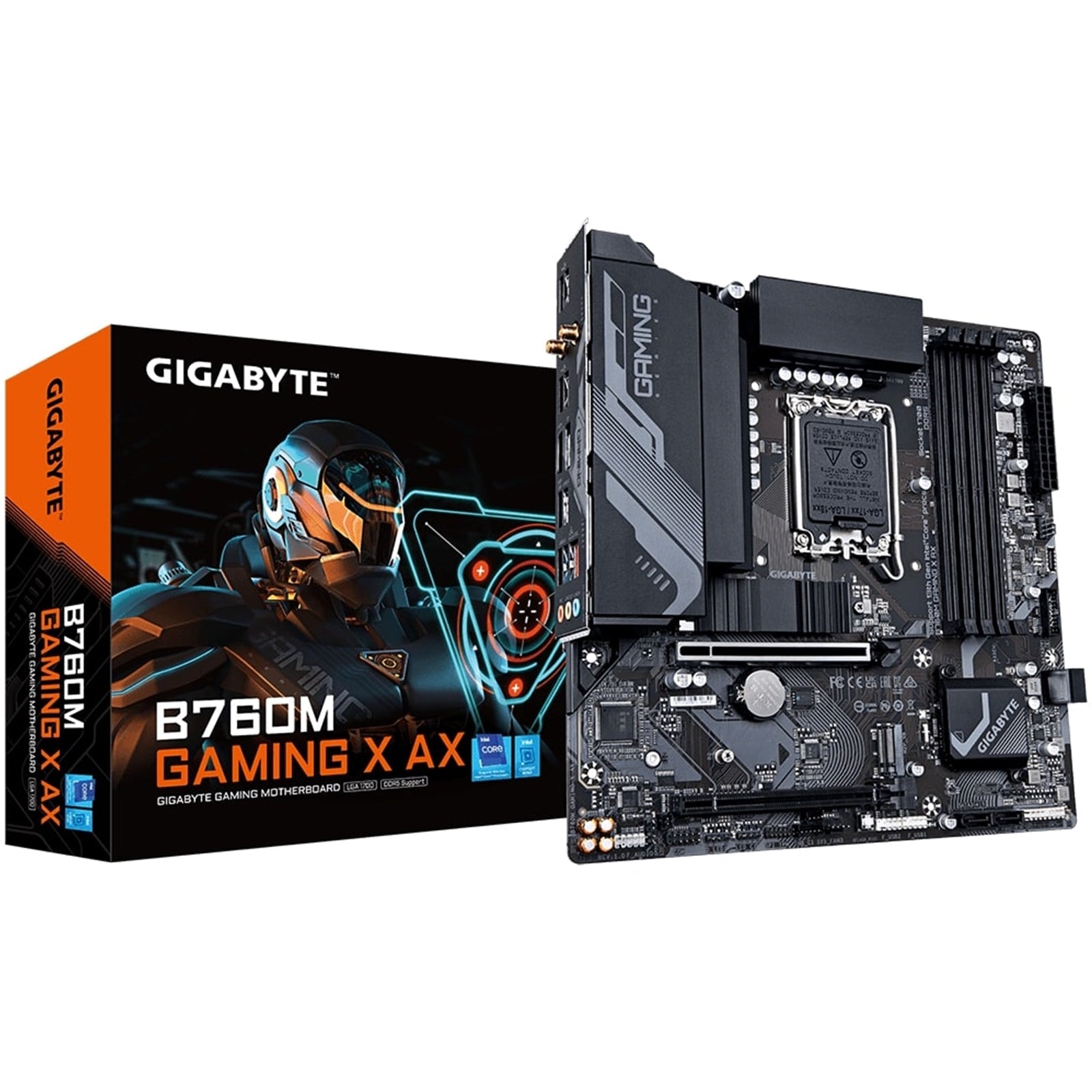 Gigabyte B760M GAMING X AX DDR5 Motherboard - WiFi 6E, 2.5GbE LAN