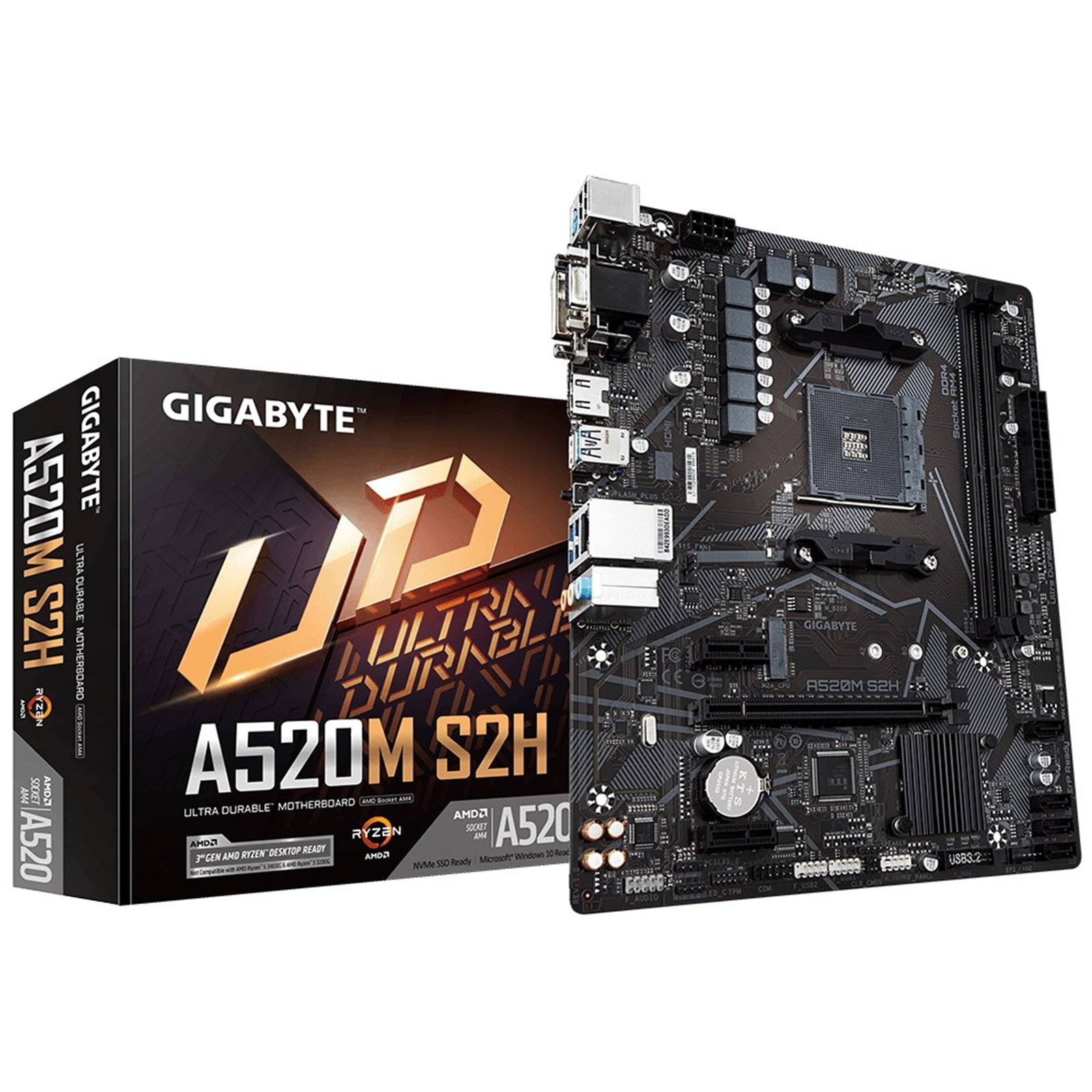Gigabyte A520M S2H Micro-ATX AM4 Motherboard DDR4 HDMI 2.1 PCIe 3.0
