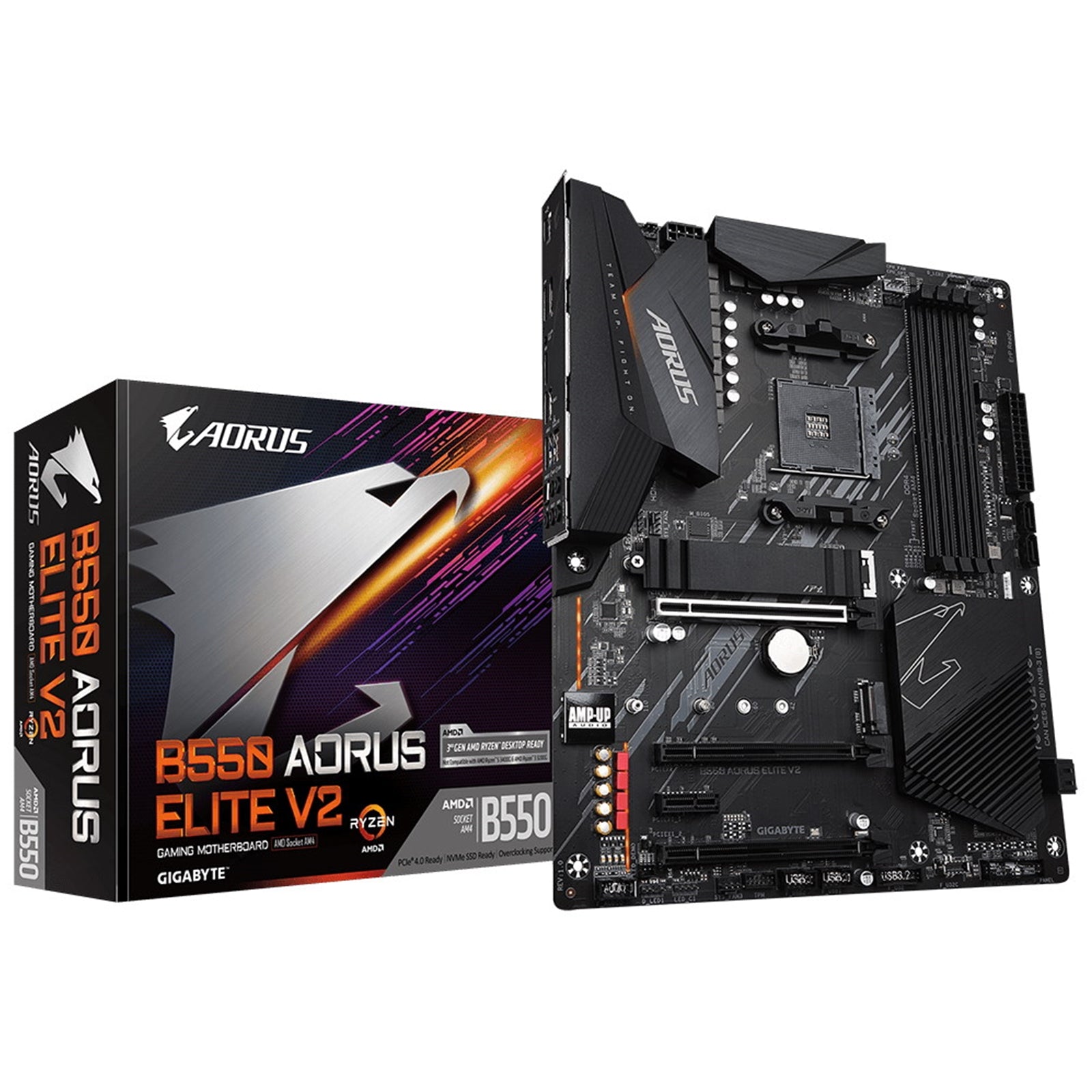 Gigabyte B550 AORUS ELITE V2 ATX Motherboard 12+2 Phase 50A DrMOS