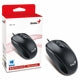 Genius DX-110 Wired USB Mouse - 1000 DPI Optical, Ambidextrous, Black