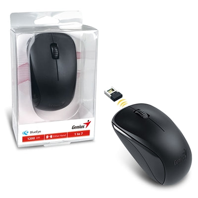 Genius NX-7000 Wireless Mouse - 1200 DPI BlueEye Optical Black