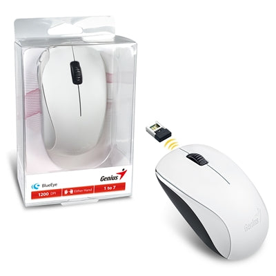 Genius NX-7000 Wireless Mouse - 1200 DPI BlueEye Optical White