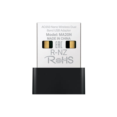 Mercusys MA20N AC650 Nano USB WiFi Adapter - Dual Band 5GHz 2.4GHz