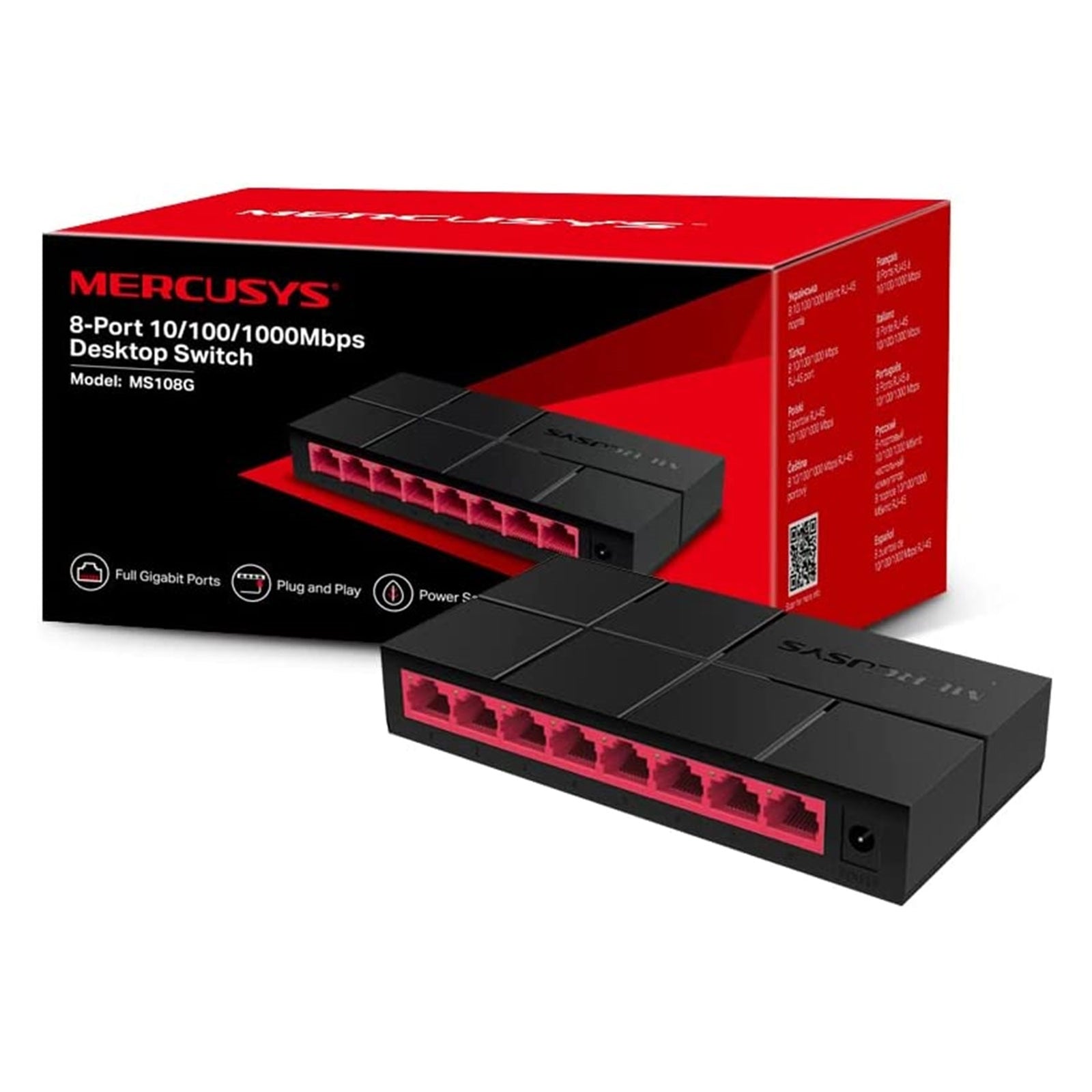 Mercusys MS108G 8-Port Gigabit Ethernet Switch - Unmanaged