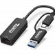 Plugable 2.5GbE USB-C/USB-A Ethernet Adapter - Dual Cable