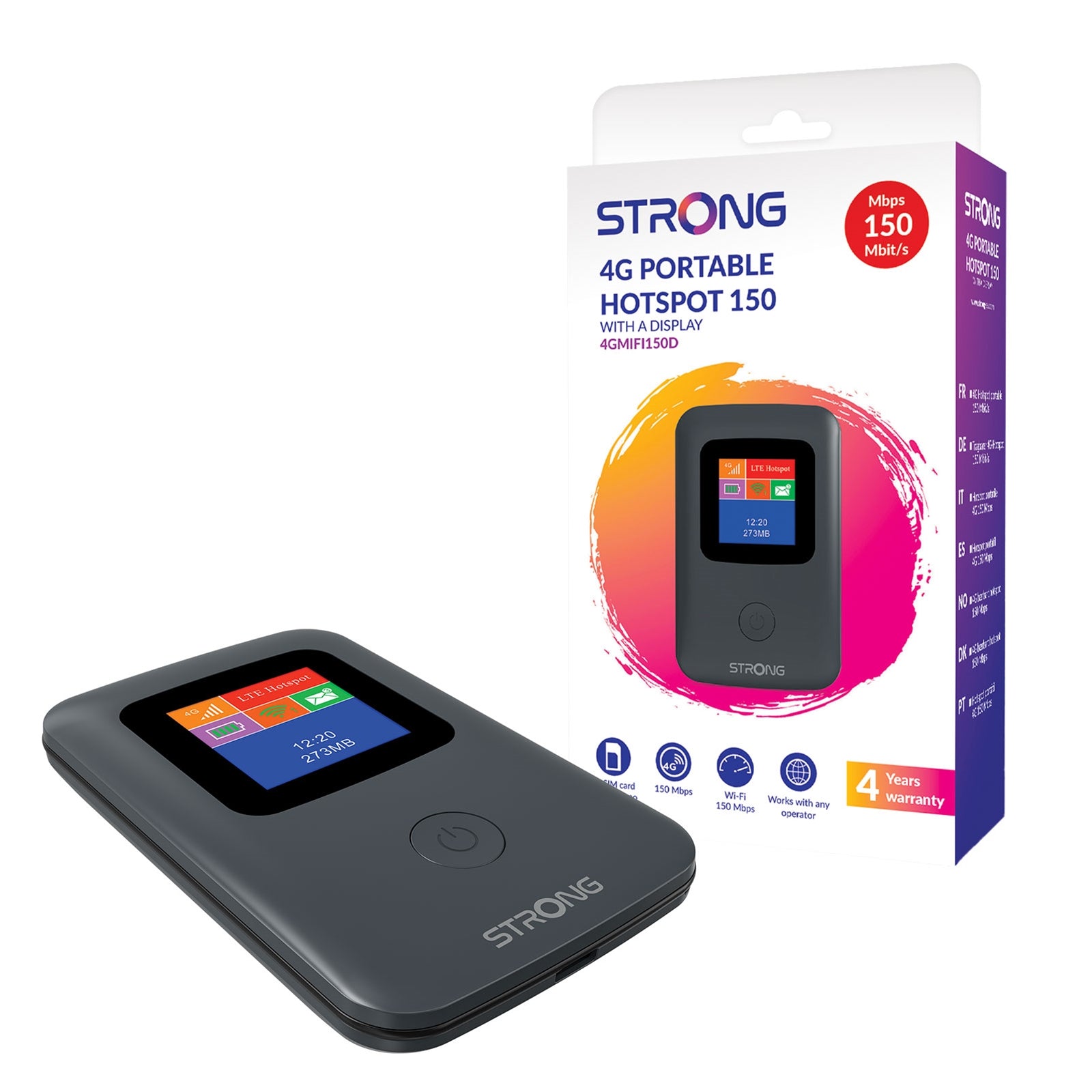 STRONG 4G LTE CAT4 Portable Mobile Hotspot 150Mbps Travel Router