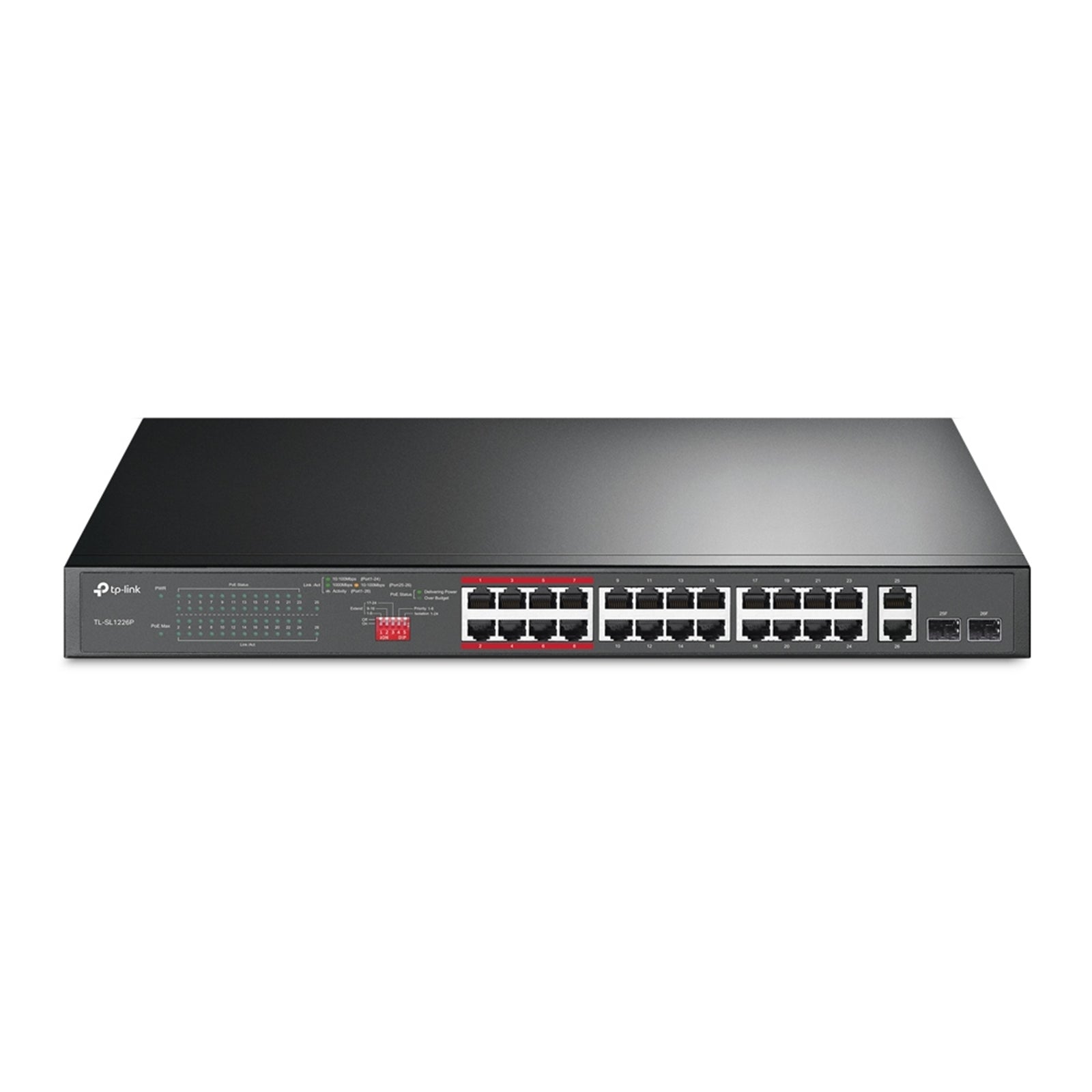 TP-Link TL-SL1226P 24-Port Metal PoE+ Switch 250W Gigabit Unmanaged