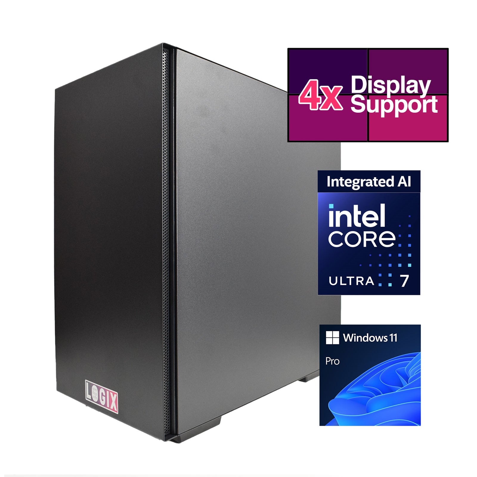 LOGIX Intel Core Ultra 7 AI Desktop PC | RTX 4060 | 32GB DDR5 | Win 11 Pro
