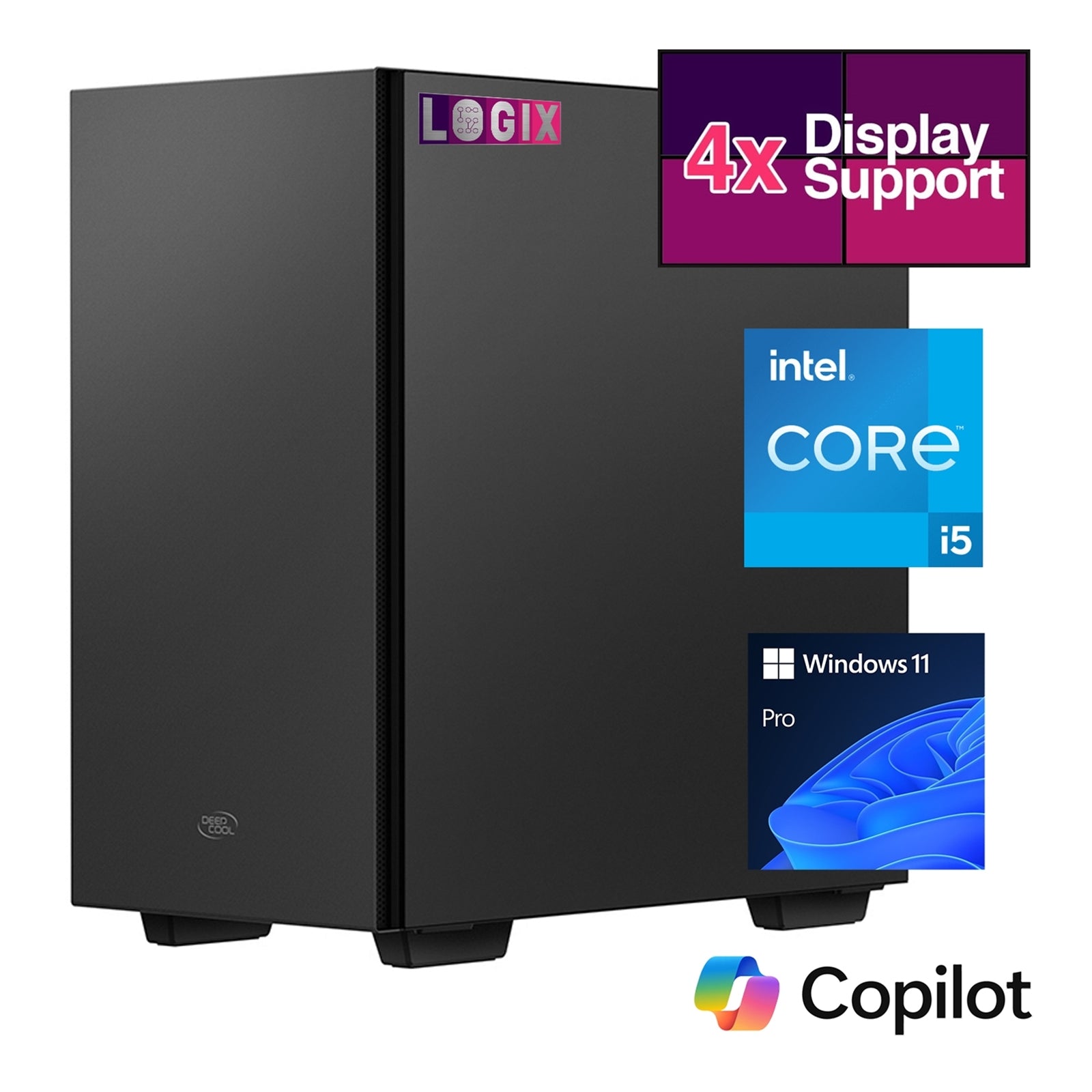 LOGIX CCTV PC - Intel i5, RTX 3060, 16GB DDR5, 500GB NVMe, 4 Monitor