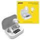 Prevo Q2 TWS Earbuds, Bluetooth 5.1, Automatic Pairing, Touch Control Feature with Digital LED Display Wireless Charging Case, Android, IOS and Windows Compatible, White