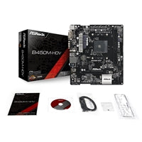 ASRock B450M-HDV R4.0 AM4 Micro-ATX Motherboard DDR4 64GB M.2 NVMe