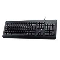Genius KM-160 Wired Keyboard Mouse Combo - Spill-Resistant UK Layout