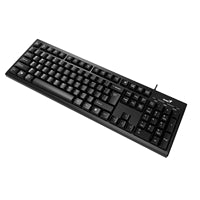 Genius KB-100 Programmable USB Keyboard - 12 Customizable F-Keys