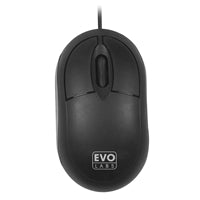 Evo Labs Compact Wired USB Mouse 800 DPI Optical - Matte Black