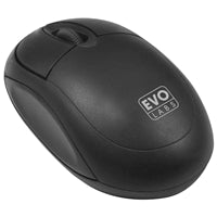 Evo Labs Compact Wired USB Mouse 800 DPI Optical - Matte Black