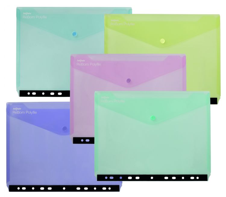 Snopake 15916 ReBorn Recycled RingBinder Wallet Polyfile Pack of 5