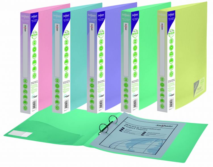 Snopake 15918 ReBorn Recycled A4 2 O-Ring 25 mm Ringbinder Polyfile Pack of 5
