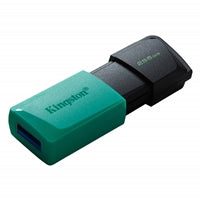 Kingston DataTraveler ExodiaM DTXM/256GB USB Flash Drive, 256GB, USB 3.2, Turquoise / Black, Moving Cap Design