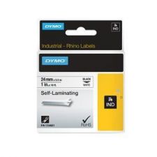 Dymo 1734821 24mm Black on White Self Laminating Tape - S0773860