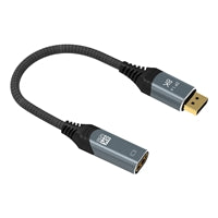 Prevo DisplayPort to HDMI Adapter 4K@60Hz Braided Cable 0.2m