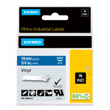 Dymo 1805417 19mm White on Blue