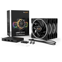 be quiet! Light Wings 120mm RGB Fan 3-Pack Black - High-Speed PWM