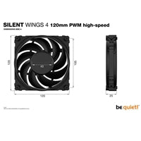 be quiet! Silent Wings 4 120mm PWM High-Speed Fan 2500RPM Black
