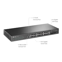 TP-Link TL-SG3428 24-Port Gigabit L2+ Managed Switch with 4 SFP Slots