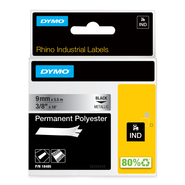 Dymo 18485 9mm Metallized Tape - S0718170