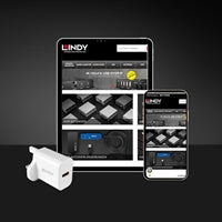 LINDY 18W USB-A Fast Charger White UK Plug Level 6 Efficiency
