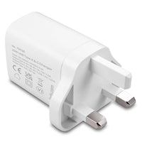 LINDY 20W Dual USB-C Wall Charger - PD 3.0 Fast Charge White UK