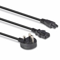 Lindy 2.5m UK Mains Splitter Cable IEC C13 C5 10A Black