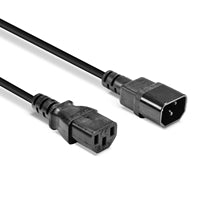 Lindy 2m IEC C13 to C14 Power Extension Cable - VDE Approved Black