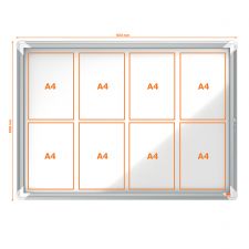 Nobo 1902559 Premium Plus Internal Glazed Case Magnetic 8 x A4