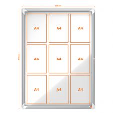 Nobo 1902560 Premium Plus Internal Glazed Case Magnetic 9 x A4