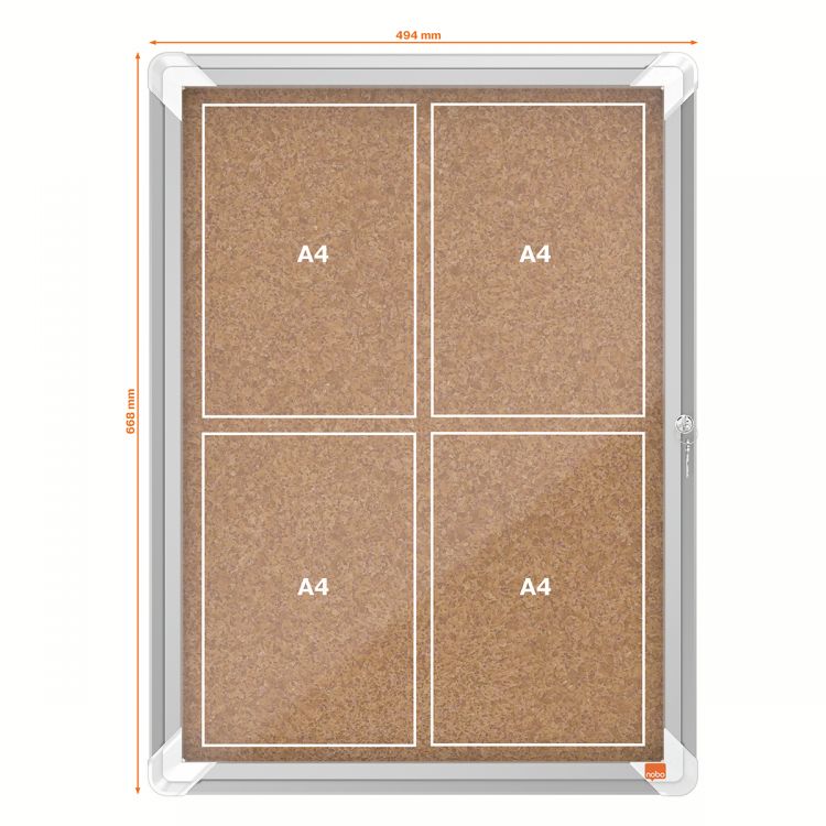 Nobo 1902561 Premium Plus Internal Glazed Case Cork 4 x A4