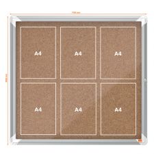 Nobo 1902562 Premium Plus Internal Glazed Case Cork 6 x A4