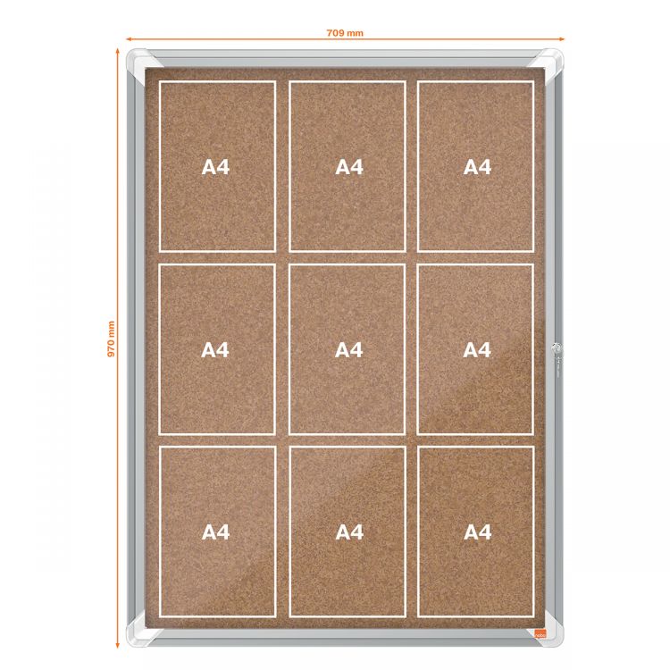 Nobo 1902564 Premium Plus Internal Glazed Case Cork 9 x A4
