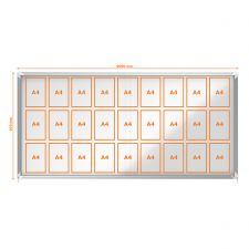 Nobo 1902572 Premium Plus Magnetic Lockable Notice Board 27xA4
