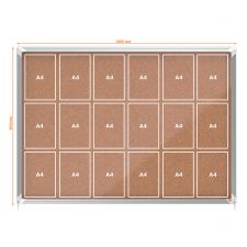 Nobo 1902575 Premium Plus Cork Lockable Notice Board 18xA4