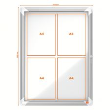 Nobo 1902577 Premium Plus External Glazed Case Magnetic 4 x A4