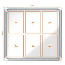 Nobo 1902578 Premium Plus External Glazed Case Magnetic 6 x A4