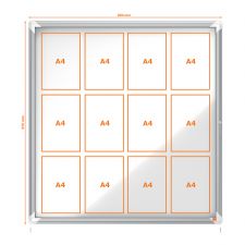 Nobo 1902581 Premium Plus External Glazed Case Magnetic 12 x A4
