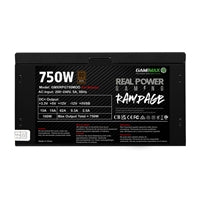 Gamemax RPG Rampage 750W Fully Modular 80 Plus Bronze PSU - Black