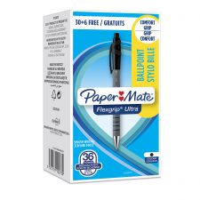 Paper Mate 1910073 Flexgrip Ultra Retractable Ball Pen 1mm Black Box of 36